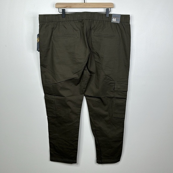 Johnny Bigg Leon Elastic Waist Cargo Pant in Khaki Green Men’s Size 46 - Picture 7 of 8
